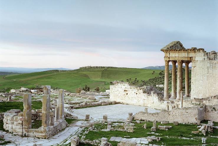 Site archéologique - Dougga - Tunisie © Peter BIALOBRZESKI/LAIF-REA