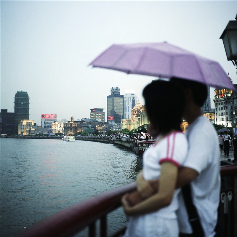 couple avec vue sur Shanghai