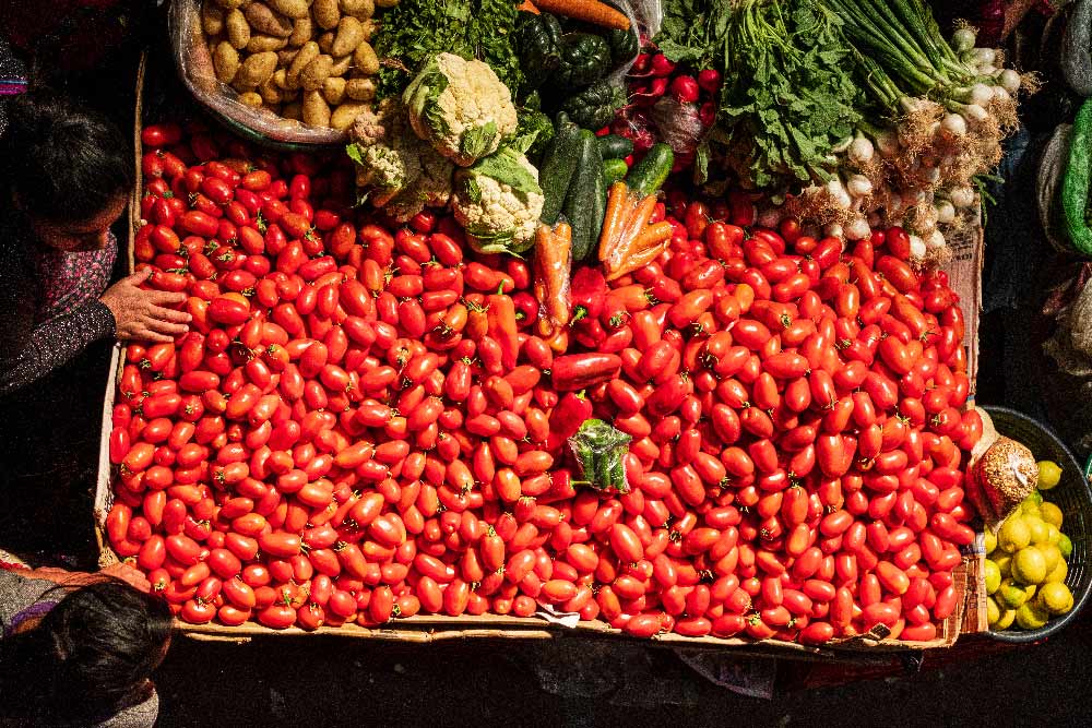 tomates au marché